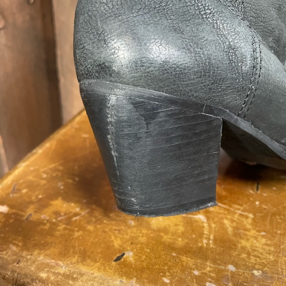 Vince Camuto Kolton Black Suede Tall Leather Boots - Size 6 1/2 - Picture 12 of 16